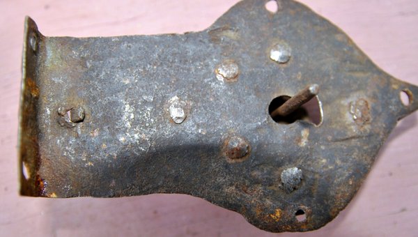 Schlüssel für Truhenschloss, Schlüsselrohling für Truhenschlösser, Eisen  blank, alte Schlüssel antike 2211