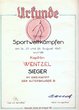 Zwei Urkunden für Sportwettkämpfe 1945